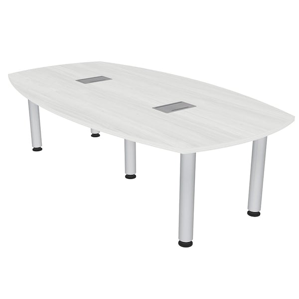 45 in W, 84 in L, 29 in H, Engineered Wood Top, White